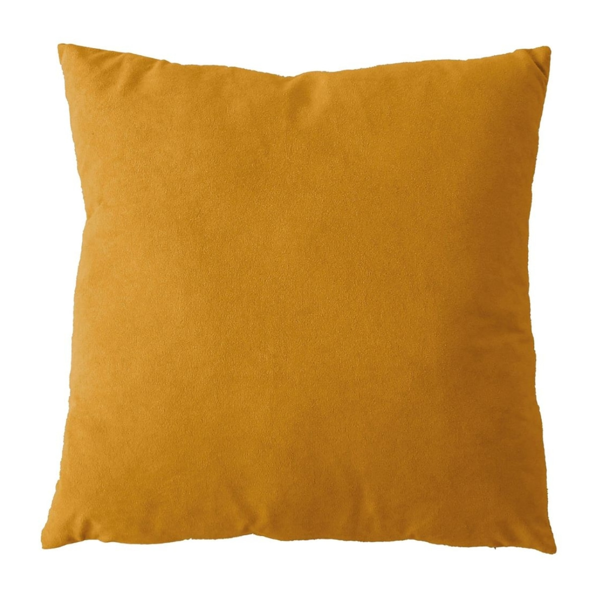 Coussin dehoussable en velours - Jaune moutarde