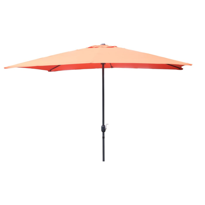 Parasol droit rectangulaire 3 x 2 m terracotta LIGURIA