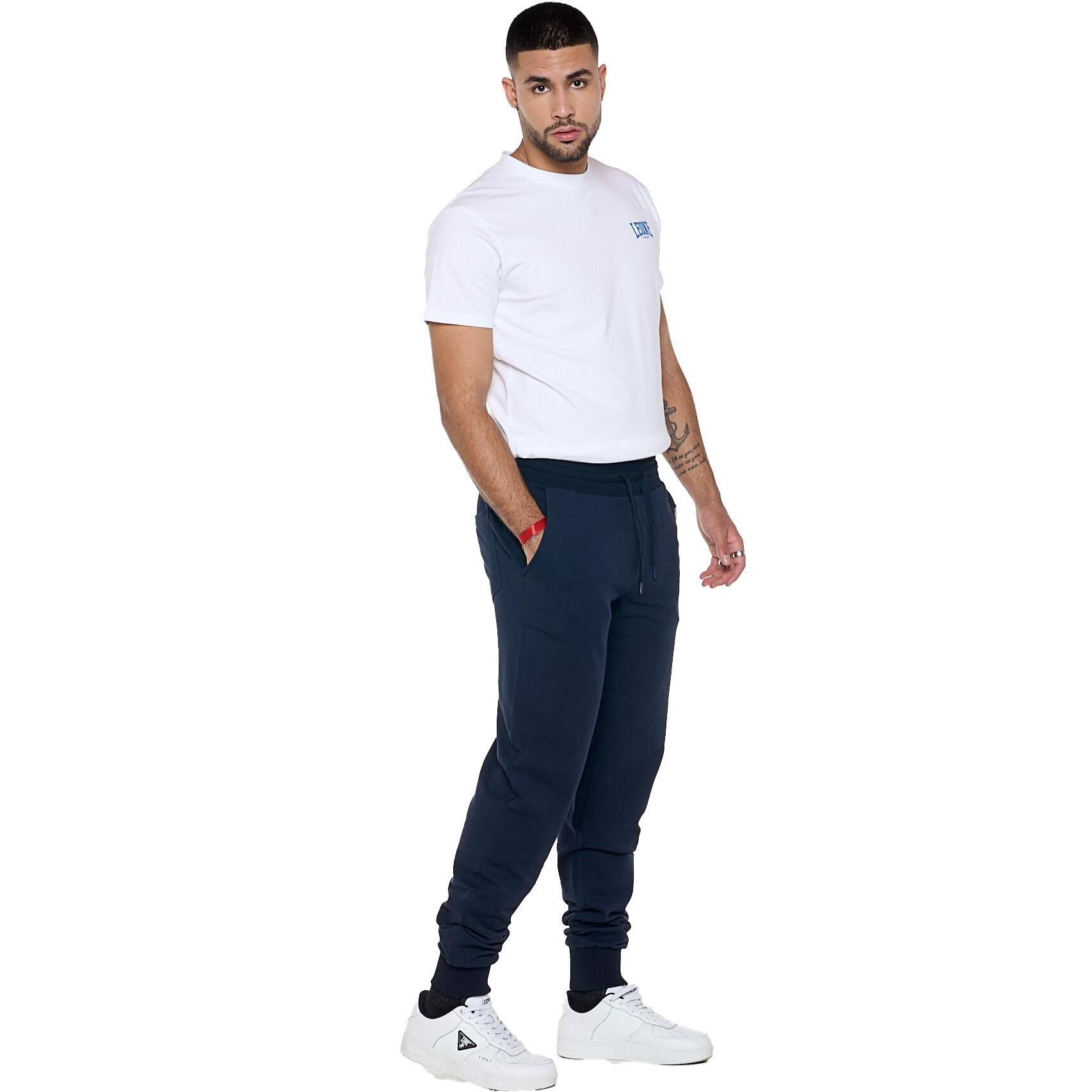 Pantalone sportivo invernale da uomo con polsino con logo piccolo "Basic"