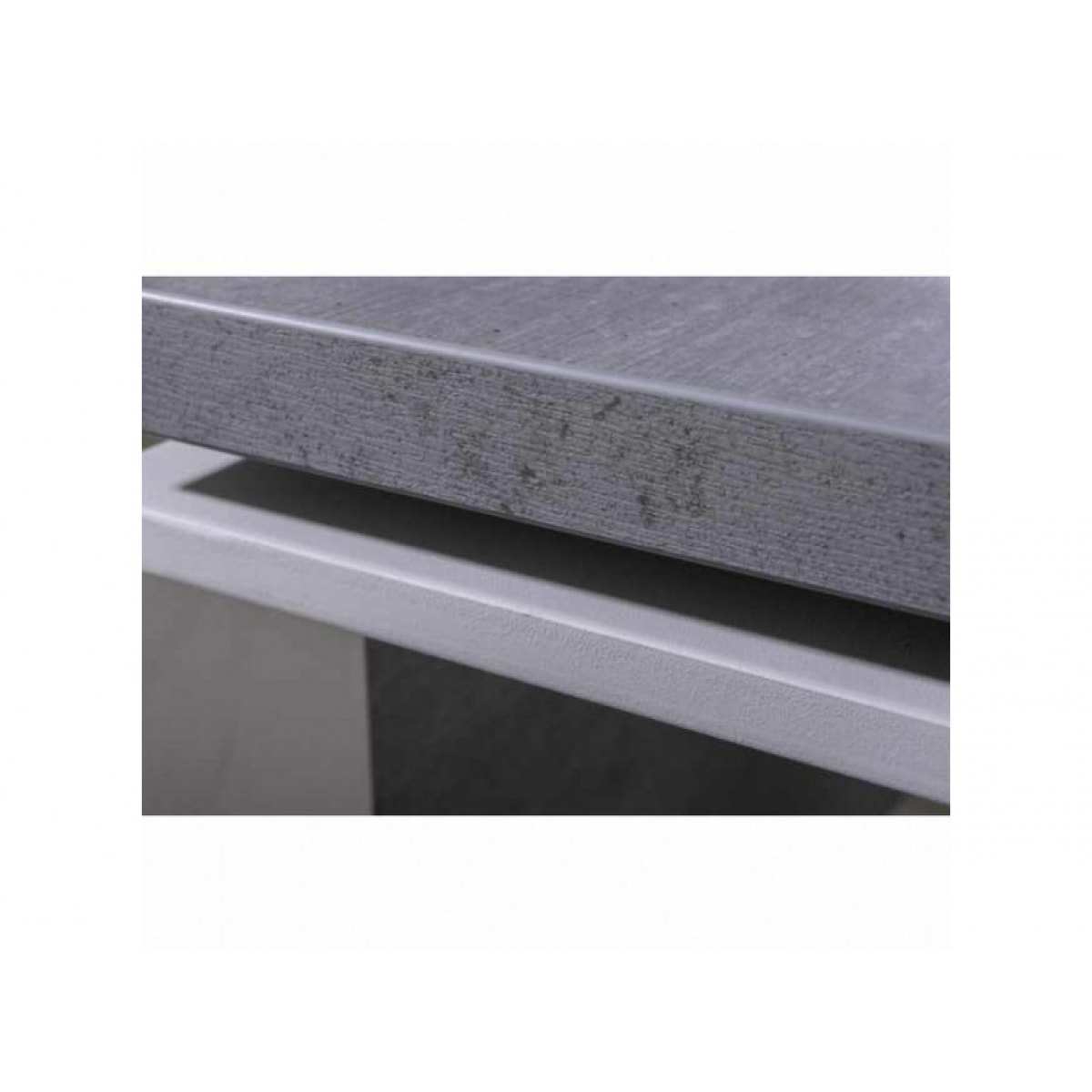 Bureau décor gris béton et pied en métal L170 cm - OFFICIO