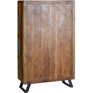 Vitrina de Madera Reciclada 90 Cm Estilo Vintage Industrial