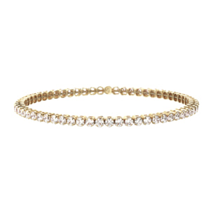 Bracciale Tennis Elastico Golden con Cubic Zirconia