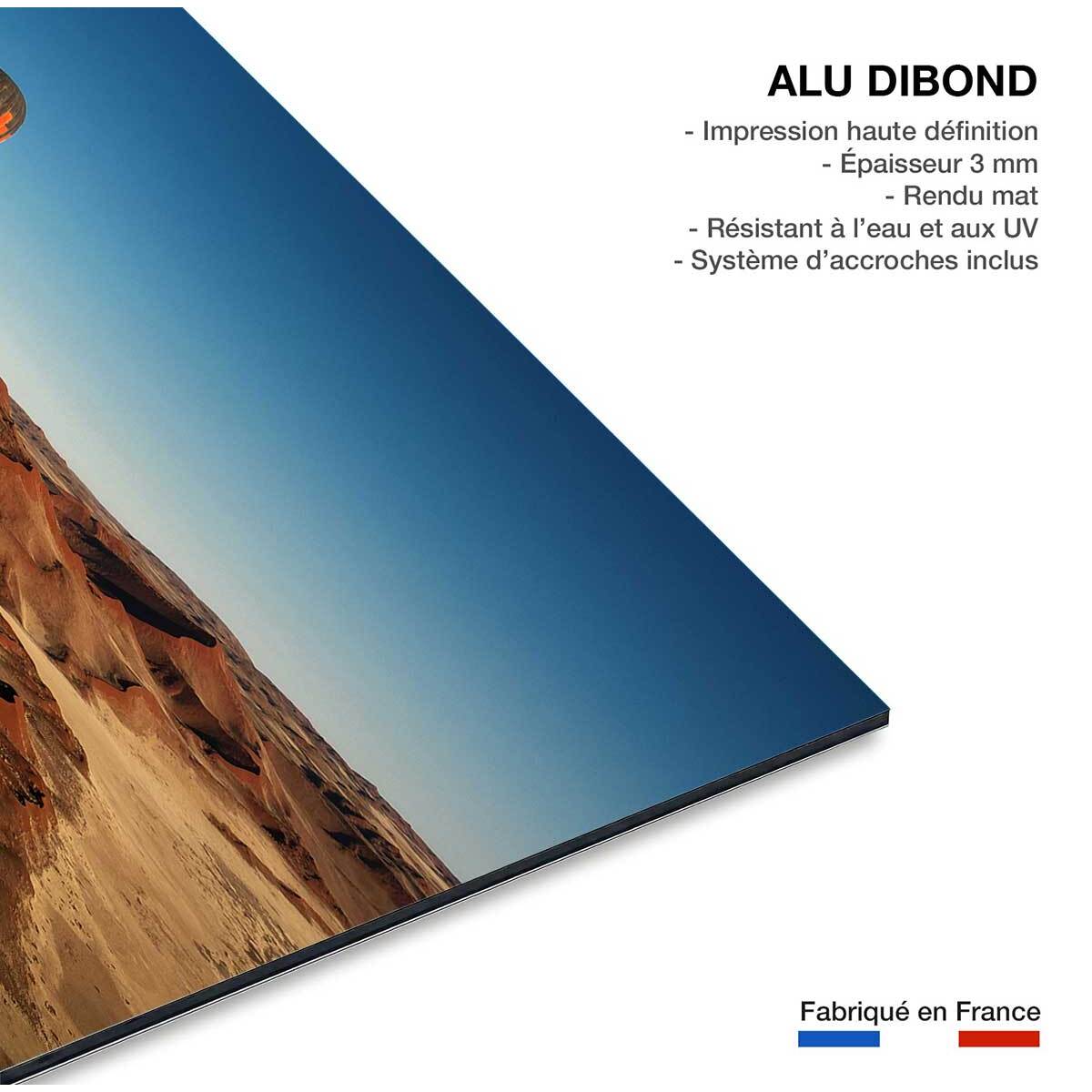 Tableau Vol au dessus du desert Tableau alu Dibond