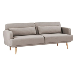 Canapé convertible Jack 3 places beige