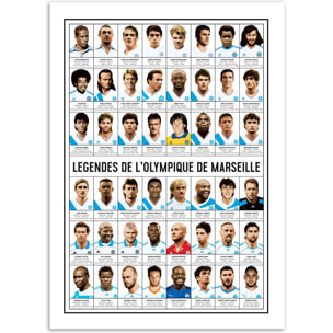 Affiche - Légendes de l'Olympique de Marseille - Olivier Bourdereau