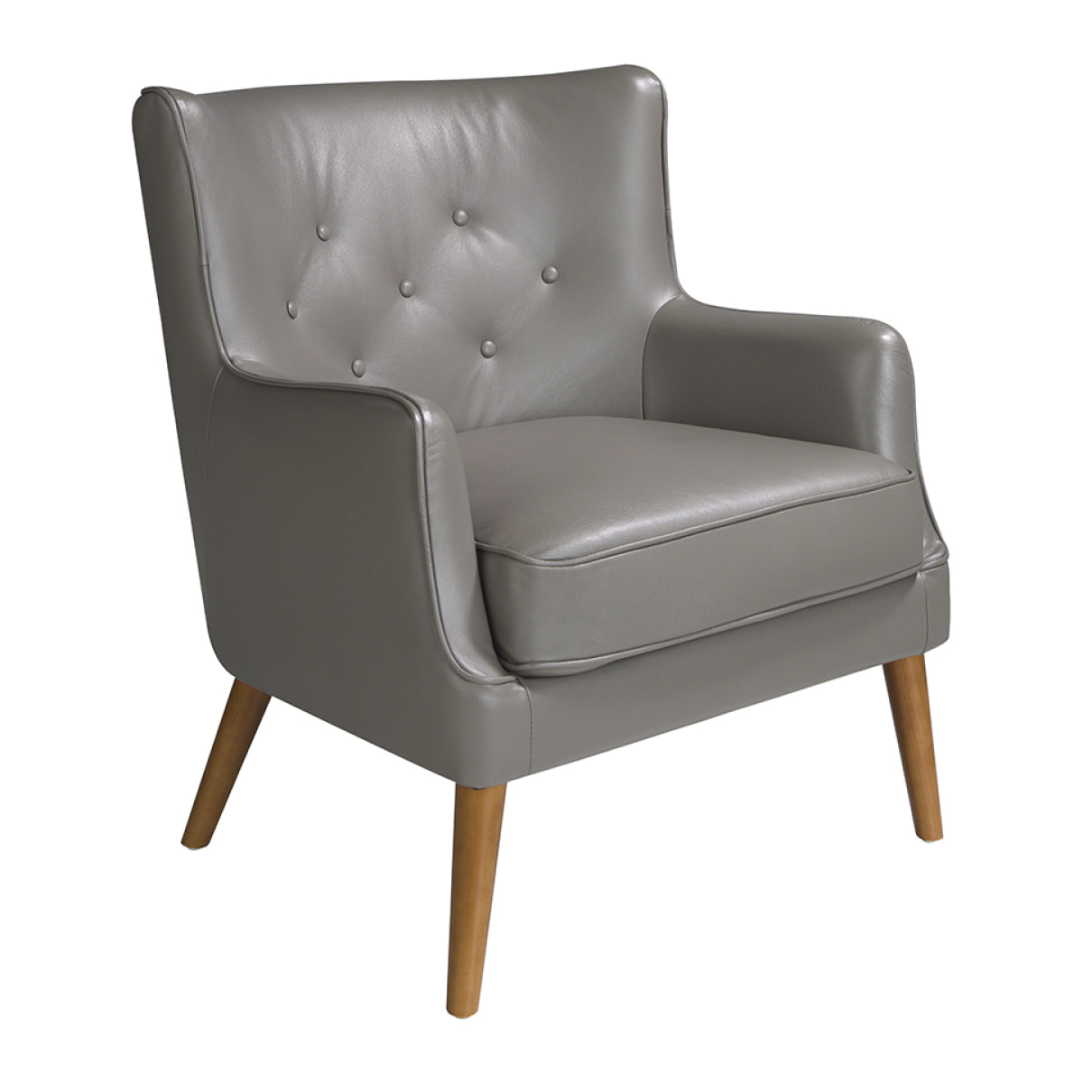 Sillón Angel Cerda tapizado en piel 75x80x89cm