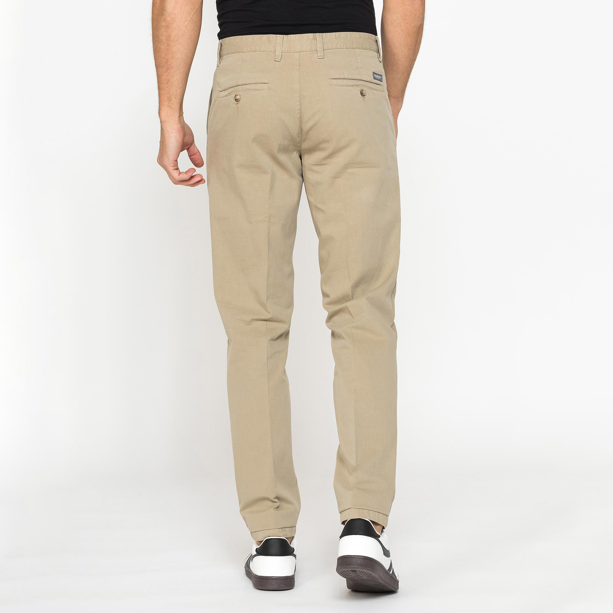 PANTALONE CHINO DA UOMO IN GABARDINA LEGGERA DI COTONE
