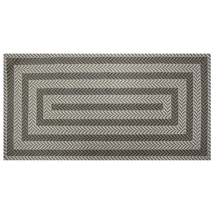 Tappeto da cucina Salice verde cenere CON FONDO ANTISCIVOLO