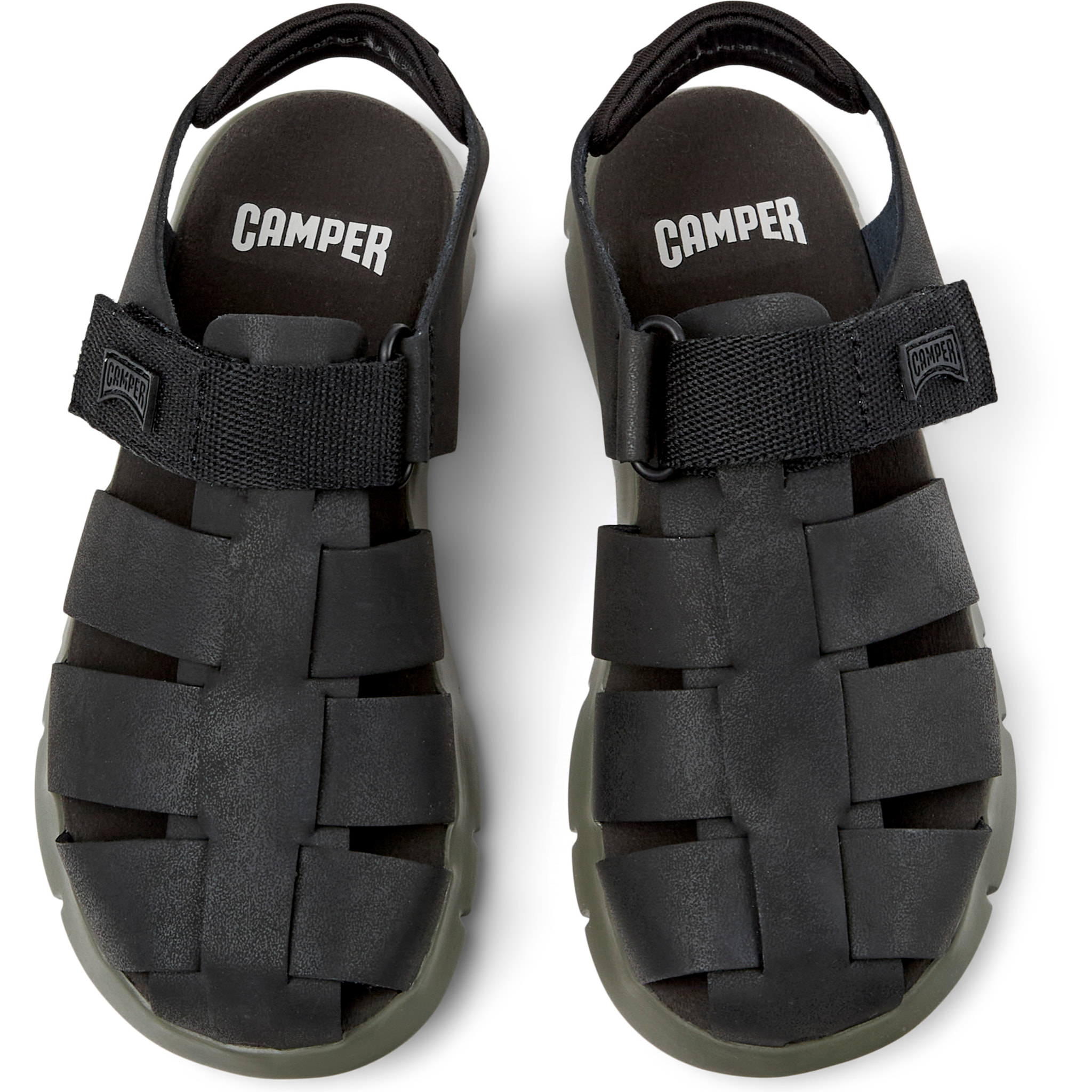 Sandali - CAMPER Oruga Sandal - Nero - Pelle scamosciata