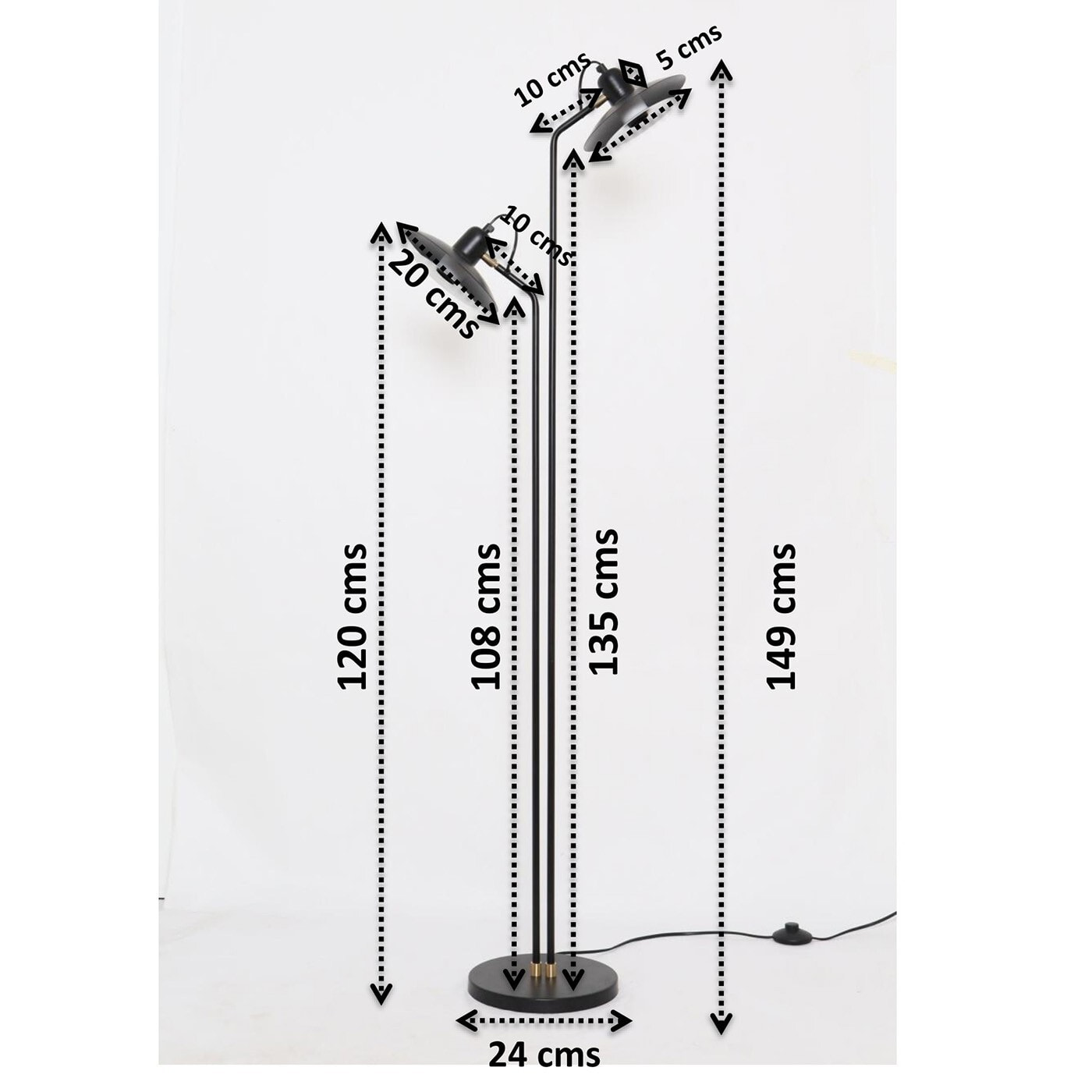 Lampadaire Speaker Duo 149cm noir Kare Design
