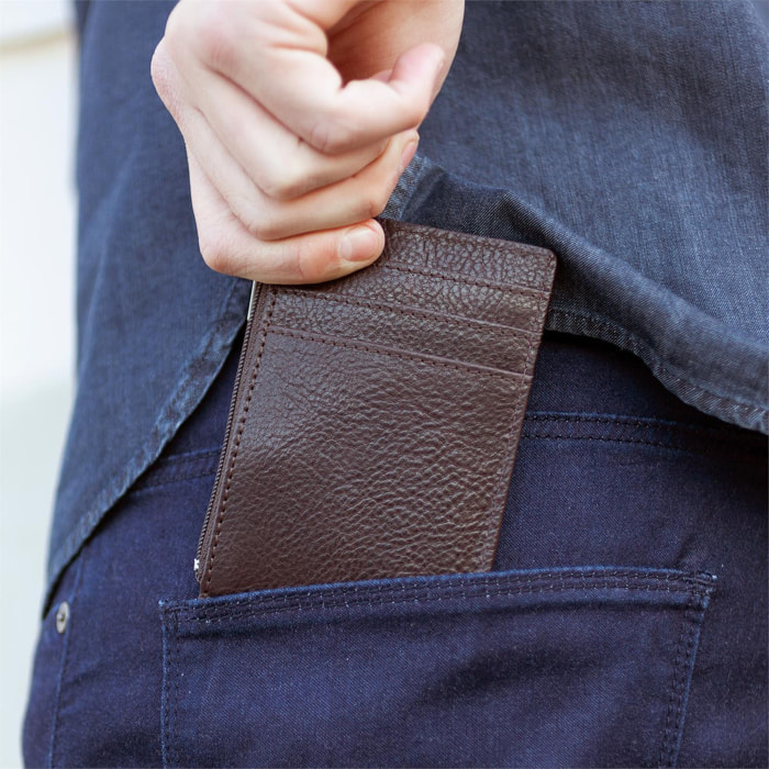 Monedero Piel Hombre Jaslen Hannover Marron