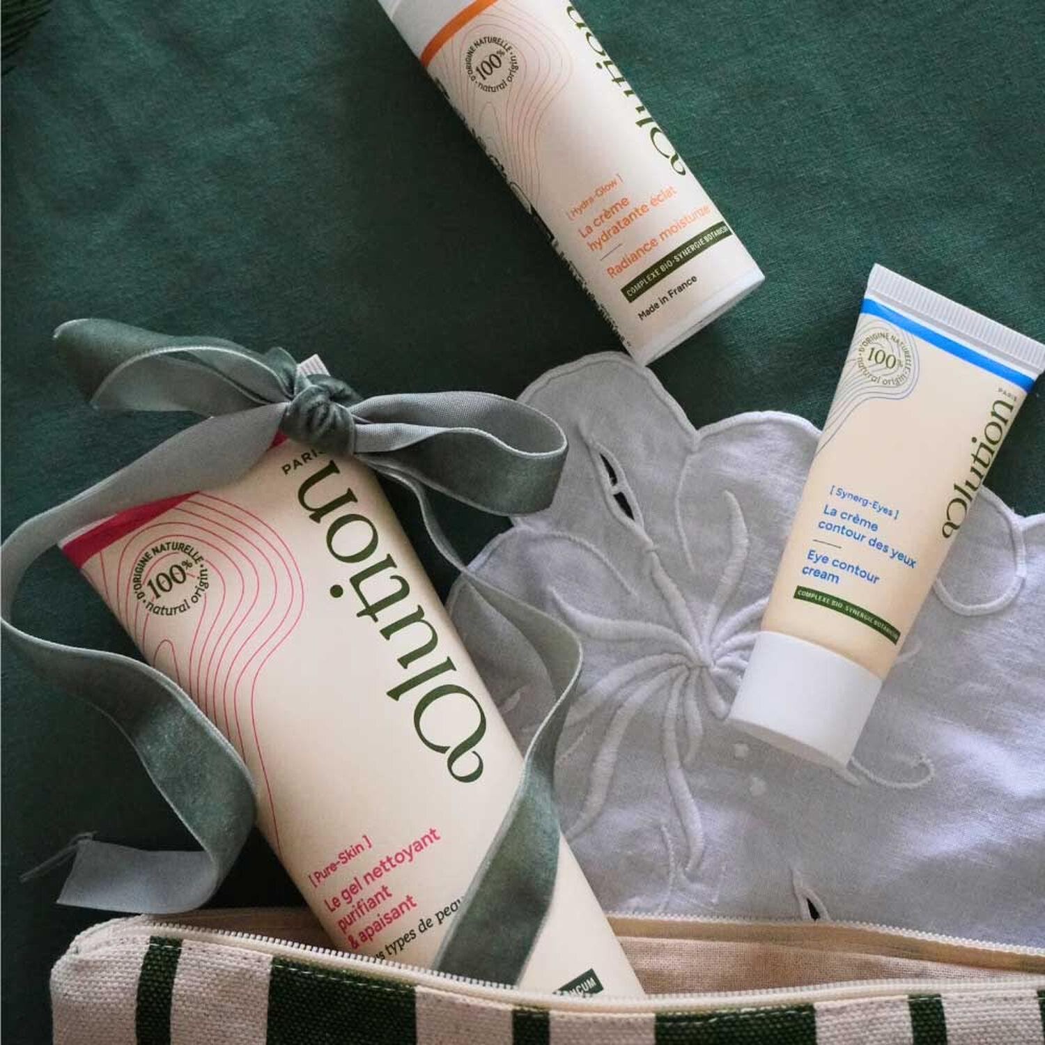 Trousse Rituel - Coffret Le Gel Nettoyant Purifiant 125ml + Crème Hydratante Éclat 50ml + Crème Contour des Yeux 15ml