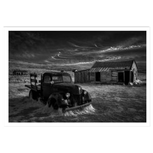 Affiche noir et blanc orage Affiche seule