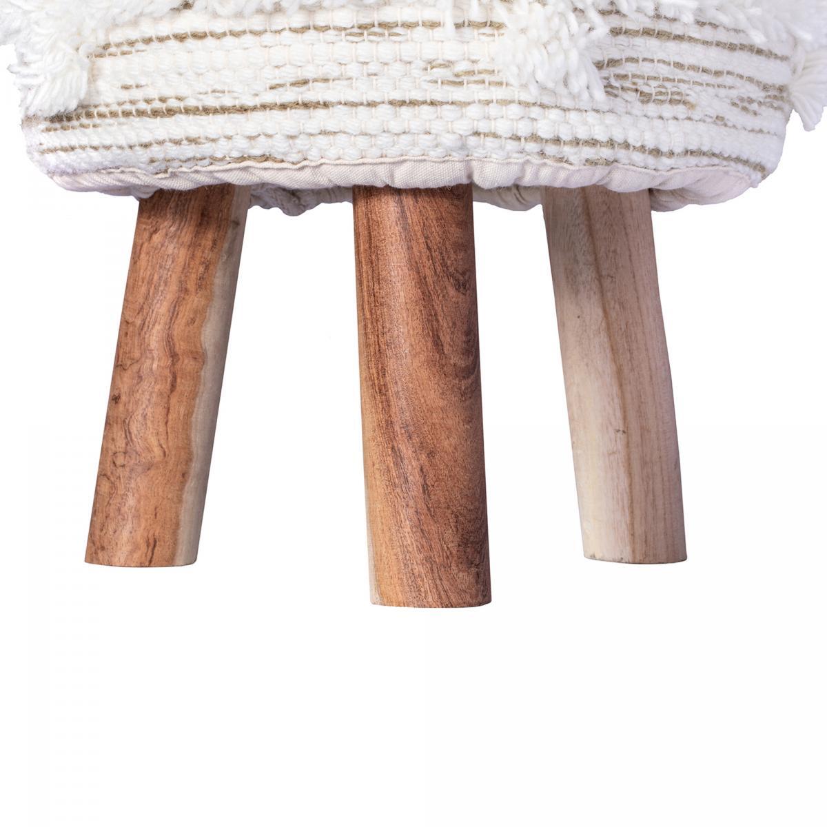 Tabouret RUKE Partiellement fabriqué à la main en Laine