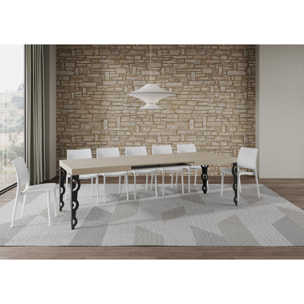 Mesa extensible 90x160/264 cm Karamay cachemira patas antracita