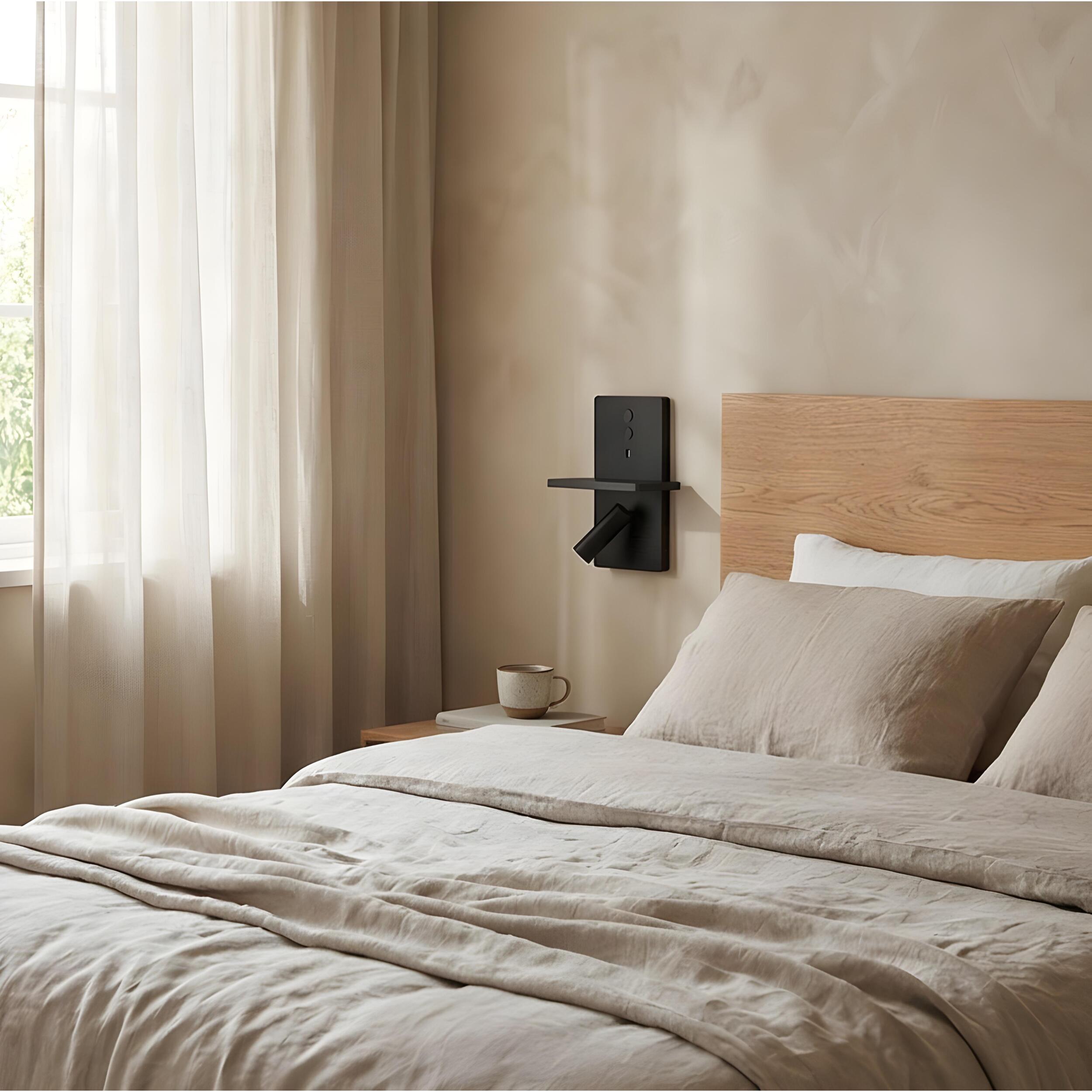 LEDS C4 Luz de lectura E-lamp LED 12.3 2700K ON-OFF Negro 452lm