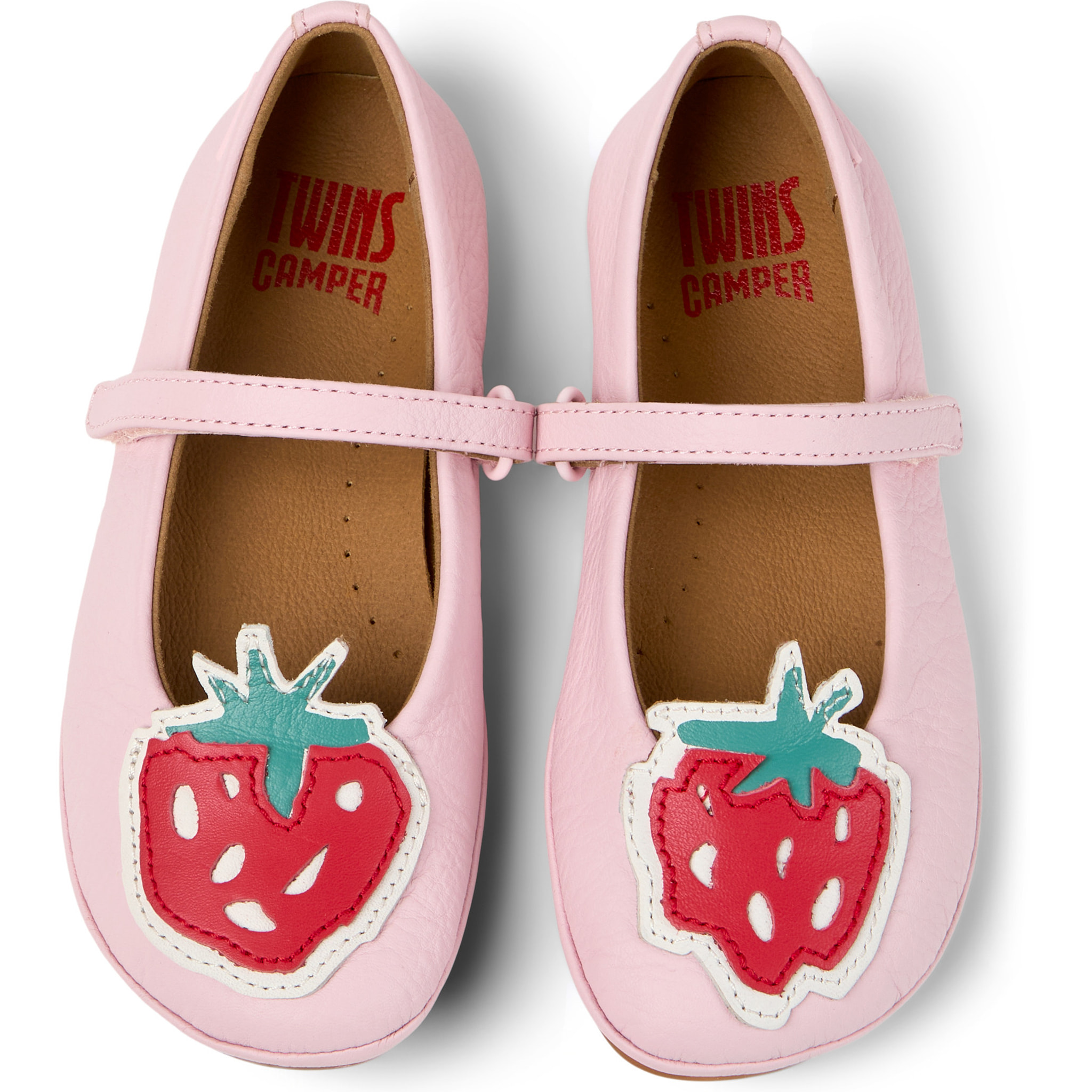 Bailarinas - CAMPER Right Kids Twins - Rosa - Cuero liso