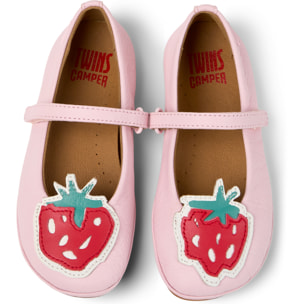 Bailarinas - CAMPER Right Kids Twins - Rosa - Cuero liso