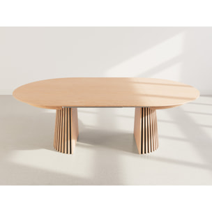 Freya - table à manger ronde extensible - 6 à 10 personnes - Bois