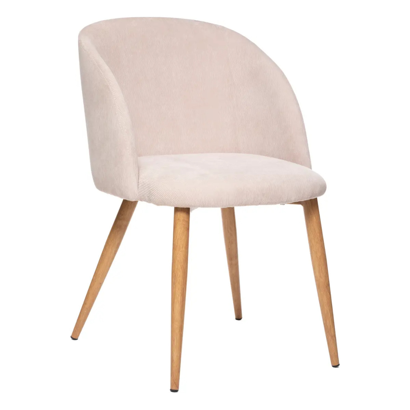 Chaise "Celeste" velours côtelé beige