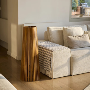 Lampadaire solaire bois TECKA H90CM