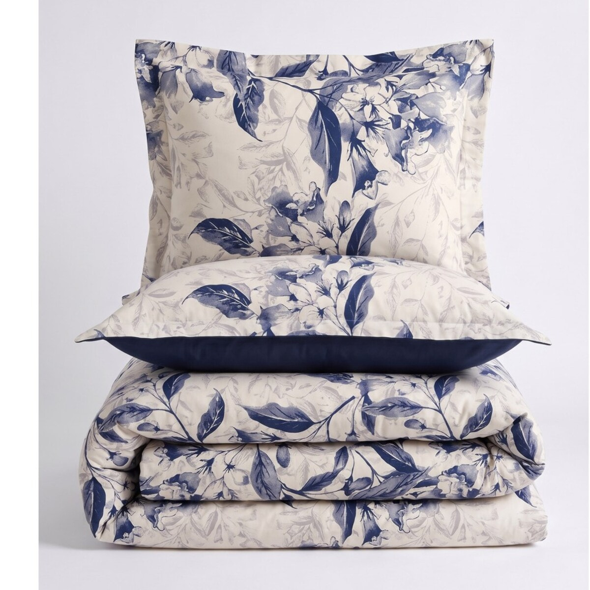 Parure housse de couette et taies oreiller 100% Satin de Coton imprimé
