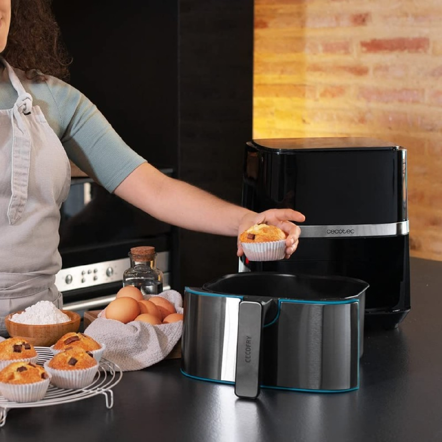 Cecotec Friteuse sans huile Cecofry Full lnoxBlack 5500 Pro