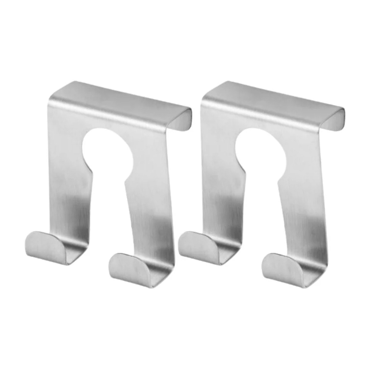 Crochet de porte inox Lot de 2, dimensions 5,5 x 4,8 x 2 cm idéal pour un rangement pratique et élégant Fackelmann Tecno