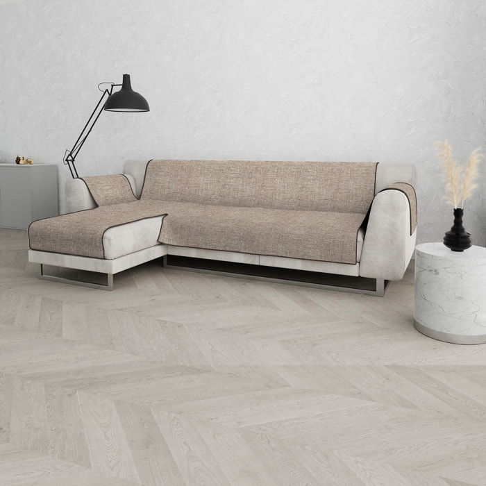COPRIDIVANO ANTISCIVOLO PENISOLA SX COMFORT MADE IN ITALY – MARRONE
