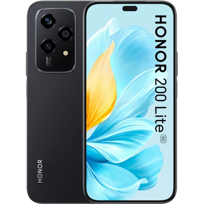 Smartphone HONOR 200 Lite 256Go Noir Minuit 5G