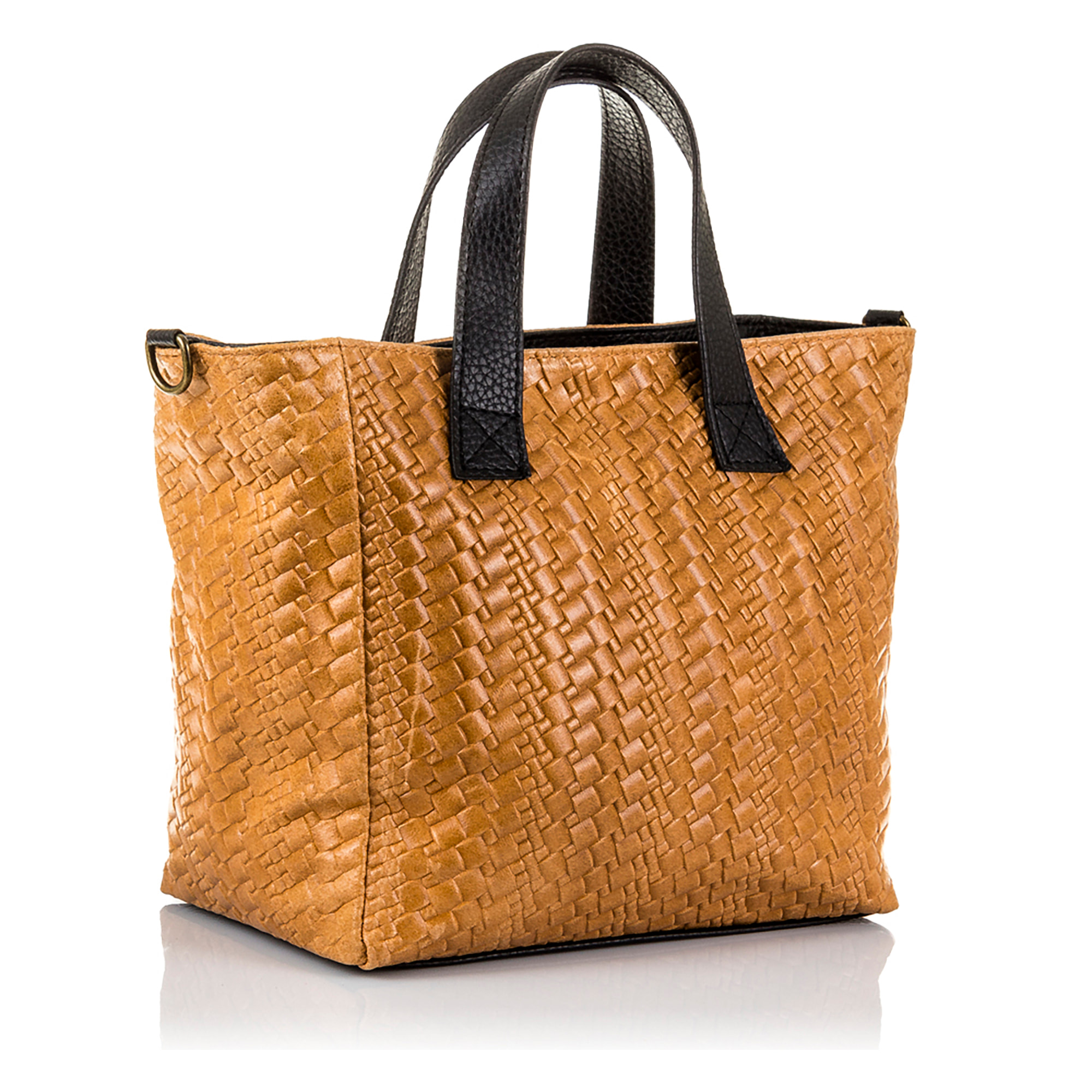 Cassandra Borsa tote Donna.Leder autentico Camoscio Inciso Intrecciato