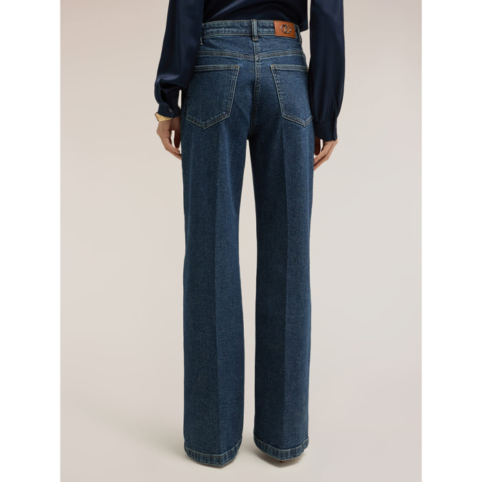 Motivi - Jeans palazzo a vita alta - Blu