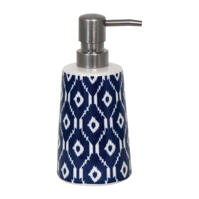 Distributeur de savon Céramique IKAT Bleu & Blanc MSV