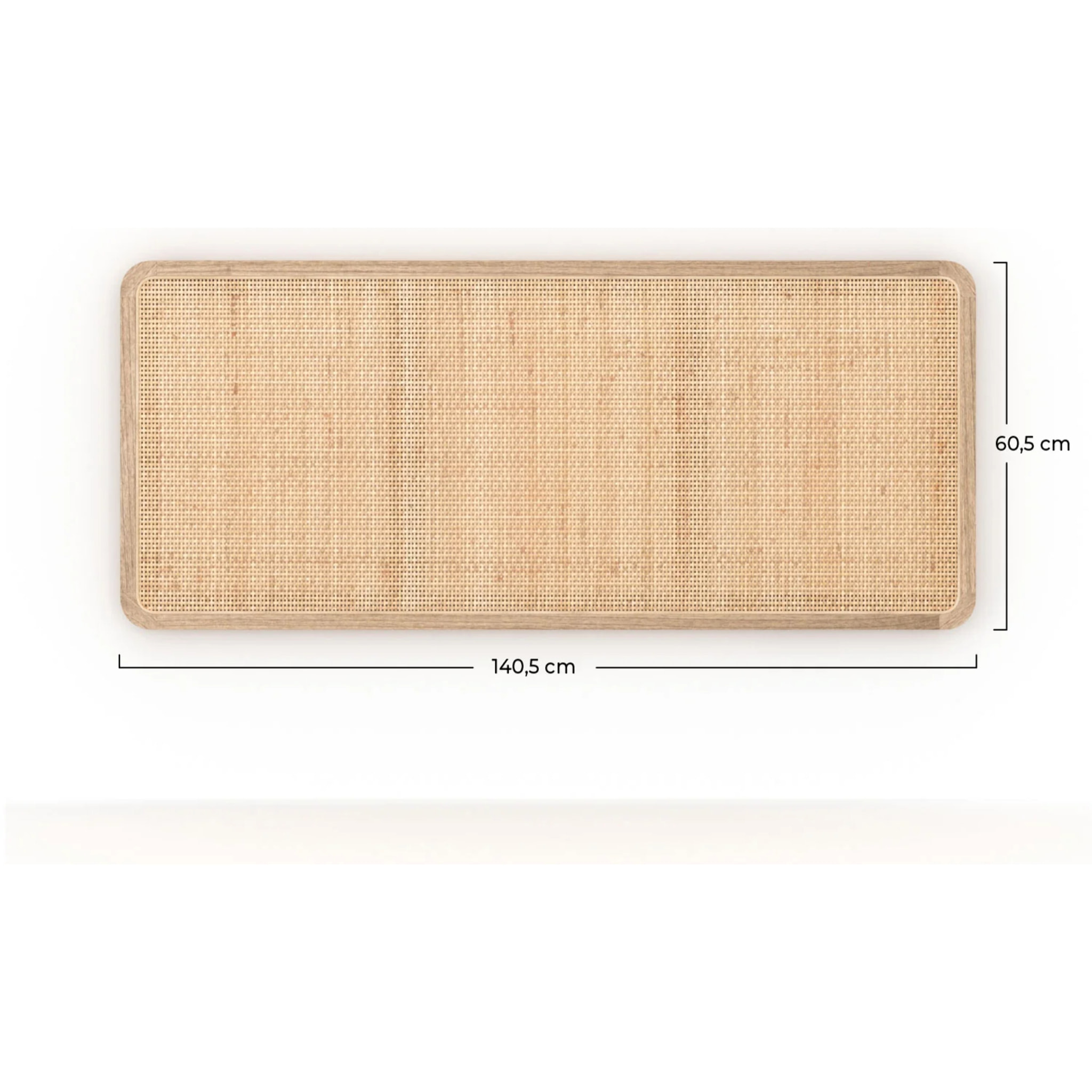 Tête de lit à suspendre en bois et cannage 140 cm - Khao