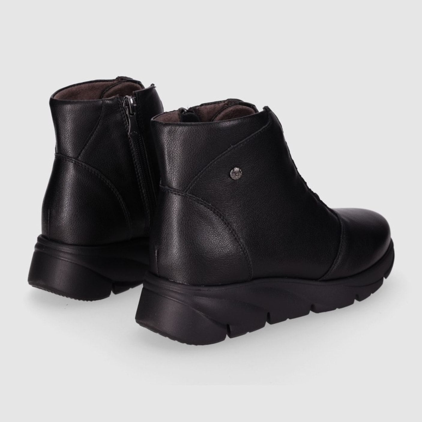Botines de Piel - Negro - Tacón: 3 cm
