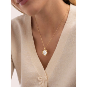 Collar Estrella Polar Nácar Baño Oro