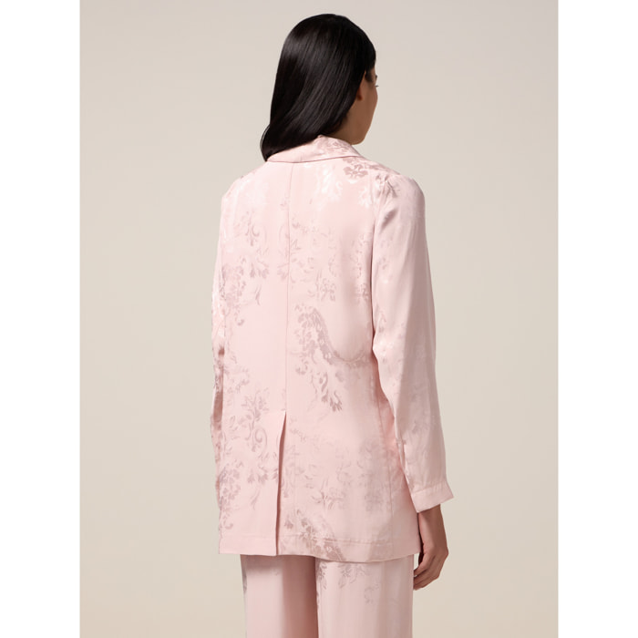 Oltre - Blazer de jacquard con broche - Rosa