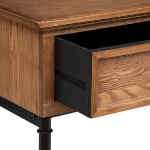 Console "Danik" - 2 tiroirs - bois et métal