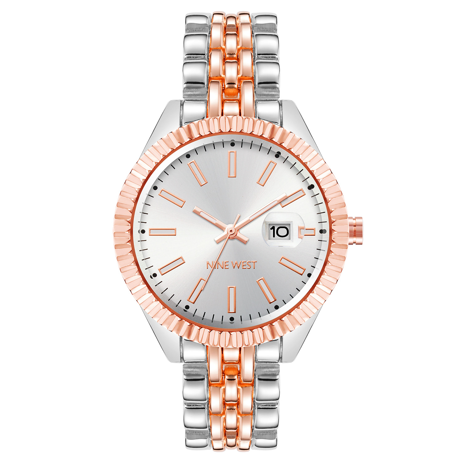 Reloj Nine West NW-2661SVRT Mujer Analogico Cuarzo con Correa de Metal