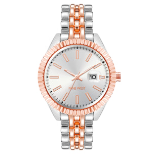 Reloj Nine West NW-2661SVRT Mujer Analogico Cuarzo con Correa de Metal