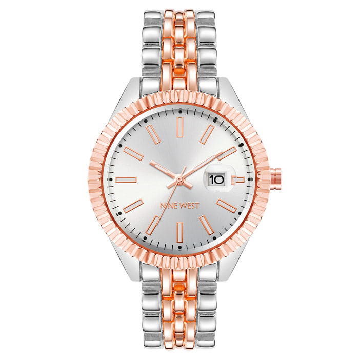 Reloj Nine West NW-2661SVRT Mujer Analogico Cuarzo con Correa de Metal