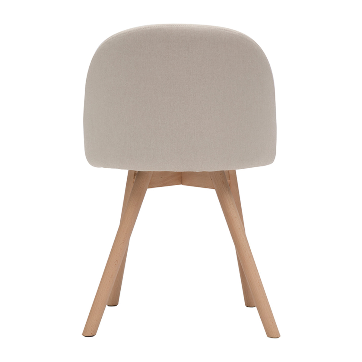 Chaises scandinaves en tissu naturel et bois clair massif (lot de 2) CELESTE