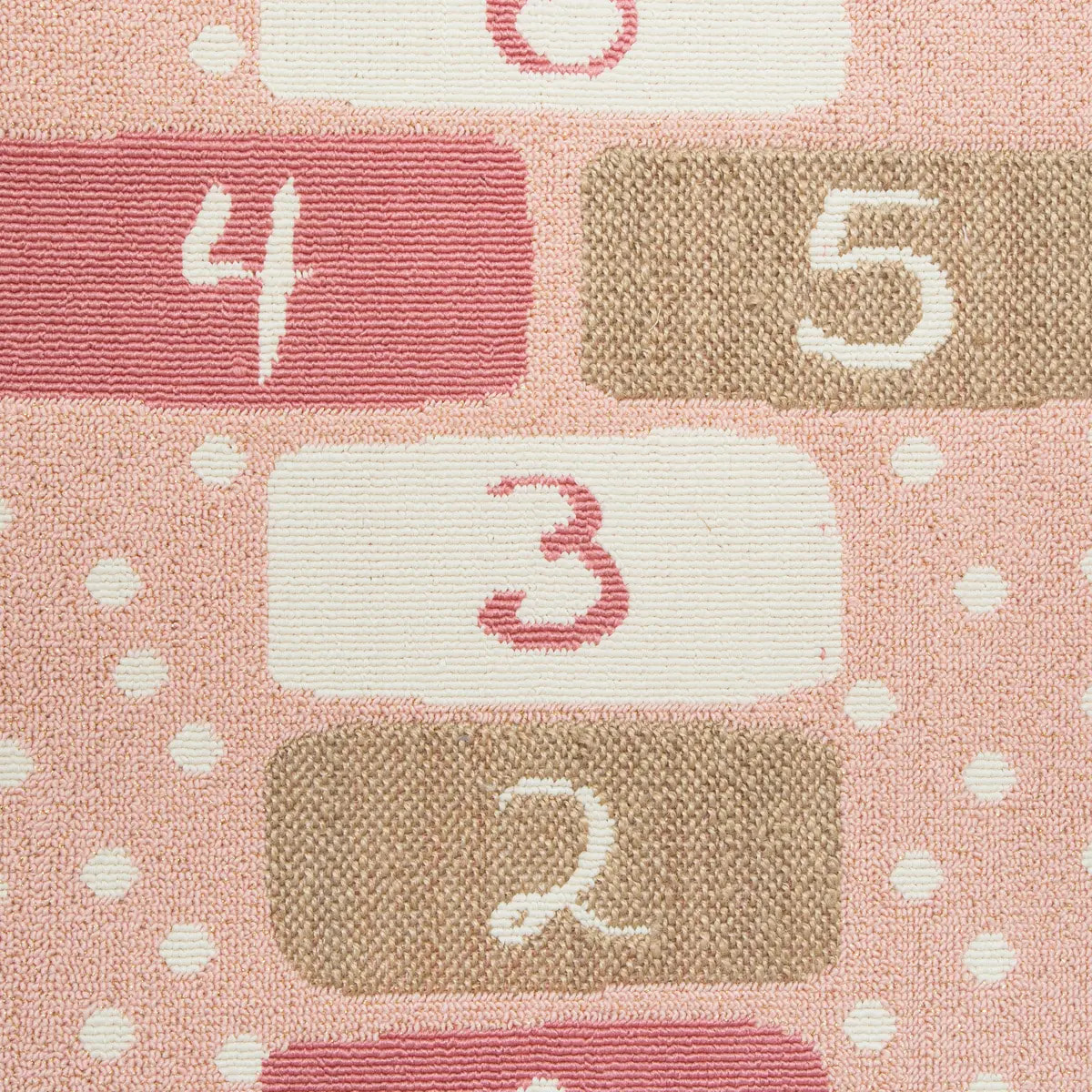 Tapis enfant "Marelle" - rose 80x150 cm