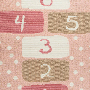 Tapis enfant "Marelle" - rose 80x150 cm