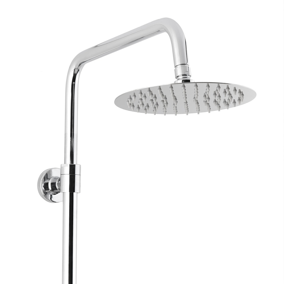 Set de douche avec mitigeur mécanique + Douche de tête 200mm +  Douchette 3 jets, Chrome (SATSSPK)