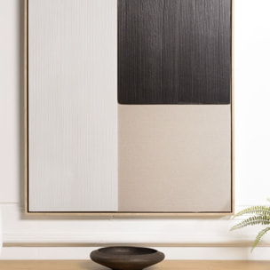 HOMER - Décoration murale 83x123cm mix matières, cadre bicolore