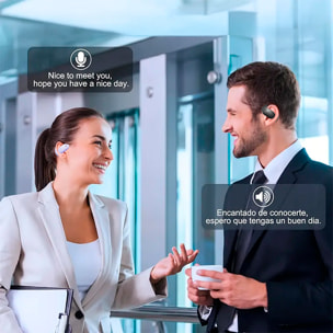 M112 Auriculares Bluetooth 5.4. Sonido panorámico ACS con traductor AI.