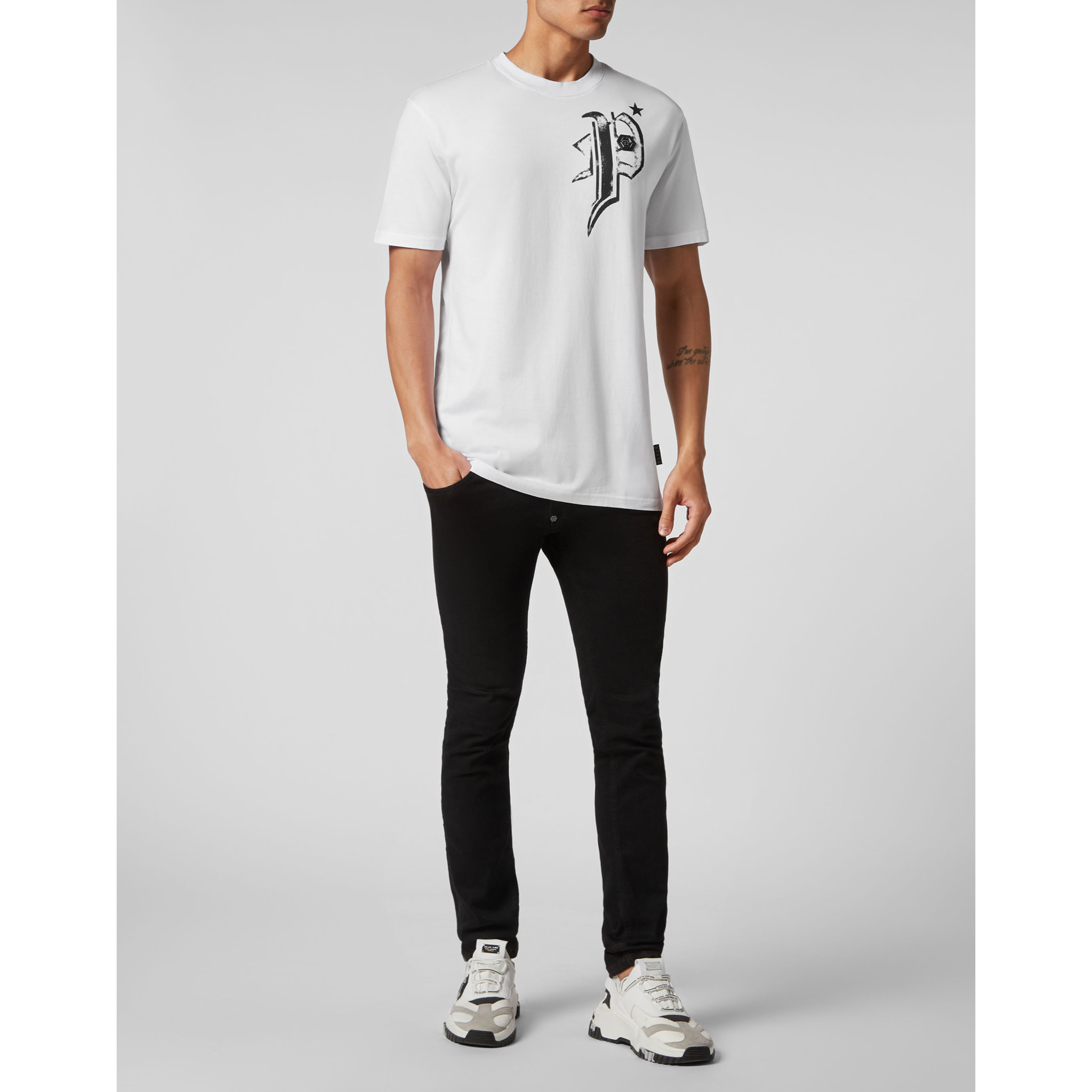 PHILIPP PLEIN T-Shirt Round Neck SKULL&BONES