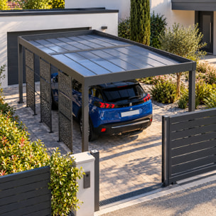 Carport aluminium Trigano - LIBECCIO + 3 claustras - 16 m²