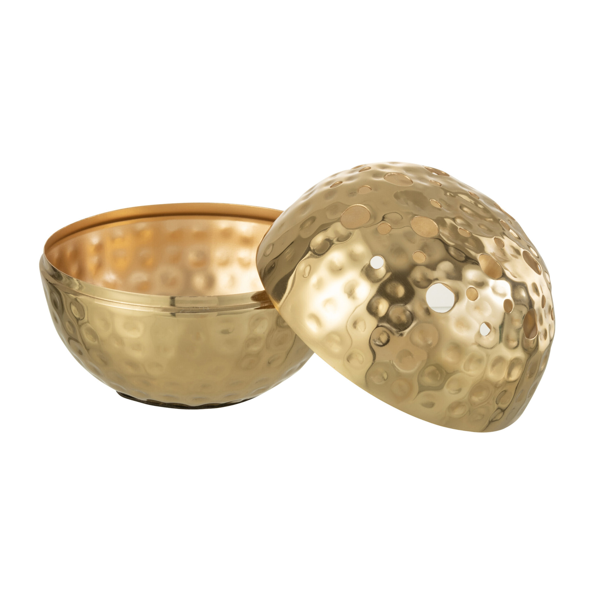 J-Line vase Boule Avec Trous - métal - or - small - Ø 15 cm